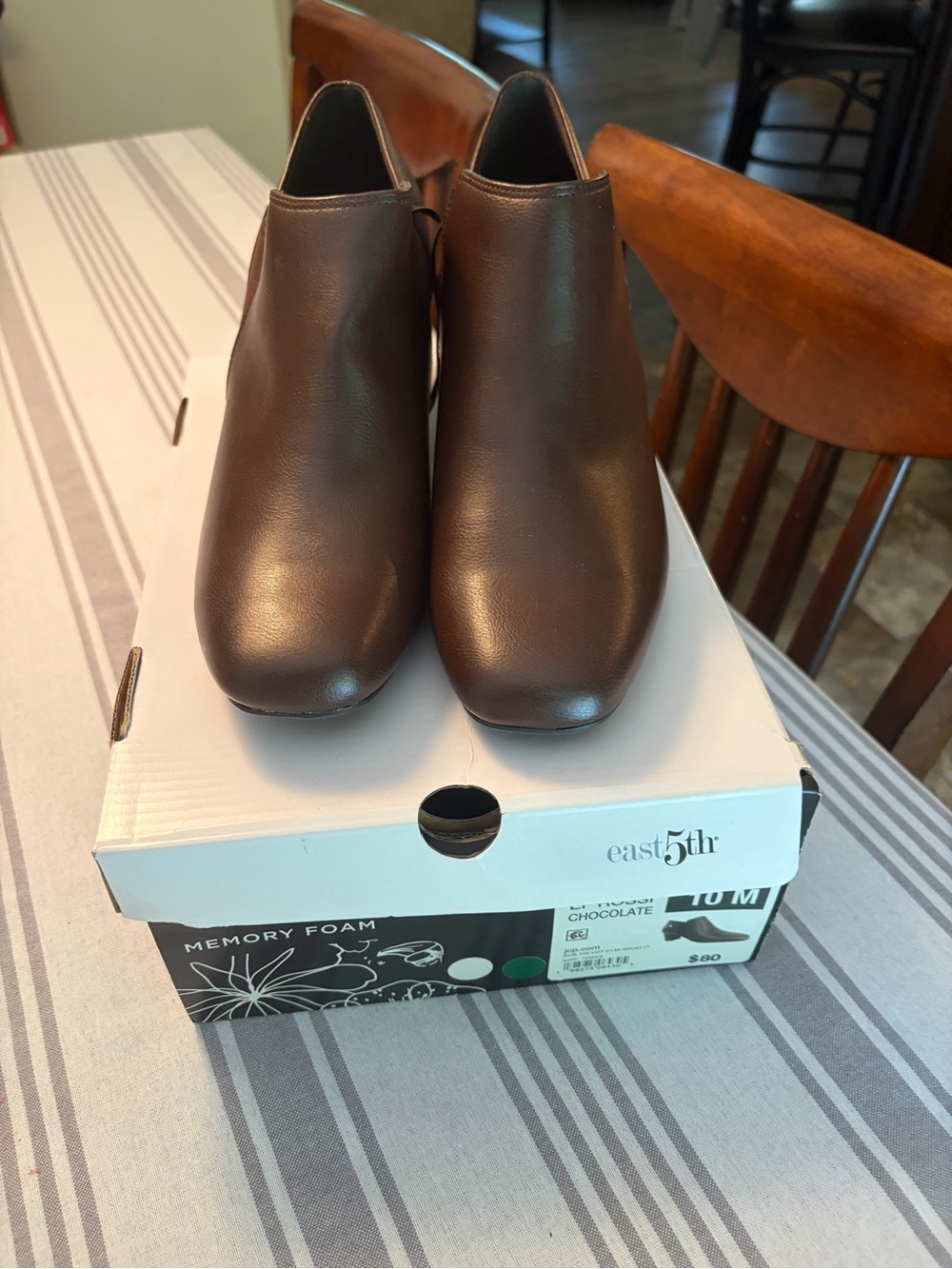 east5th Chocolate Brown Slip-On Ankle Shoes